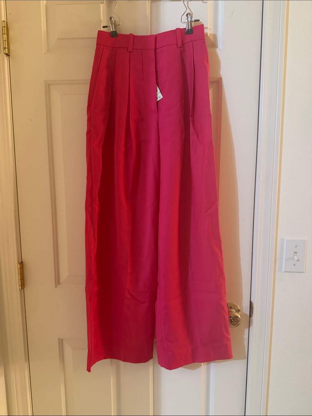 COS Wide-Leg High-Waist Pants - Hot Pink